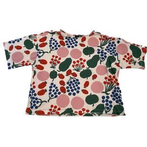 Marimeko For Uniqlo Cropped Cotton TShirt Crew Neck Size XS